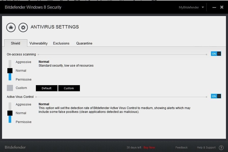 bitdefender windows 8 antivirus settings