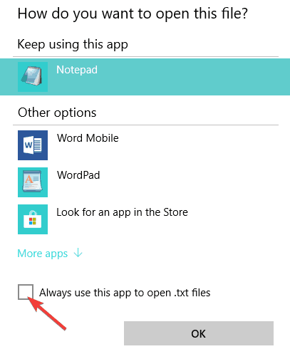 windows 10 how to choose app to open files