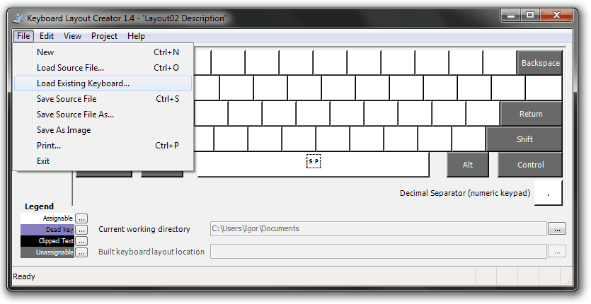 custom keyboard layout in Windows 8