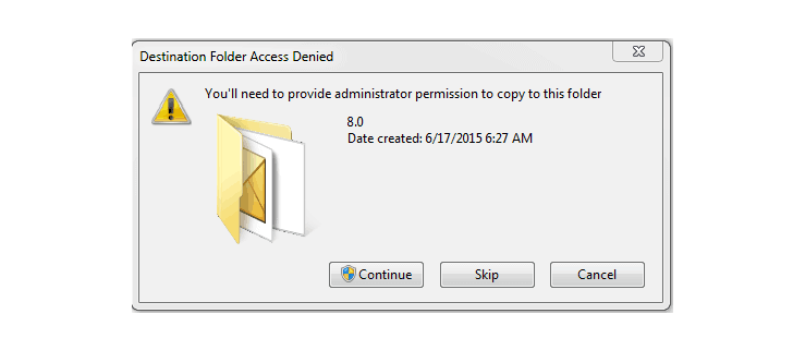 usb access denied windows 10