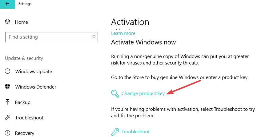 change windows product key