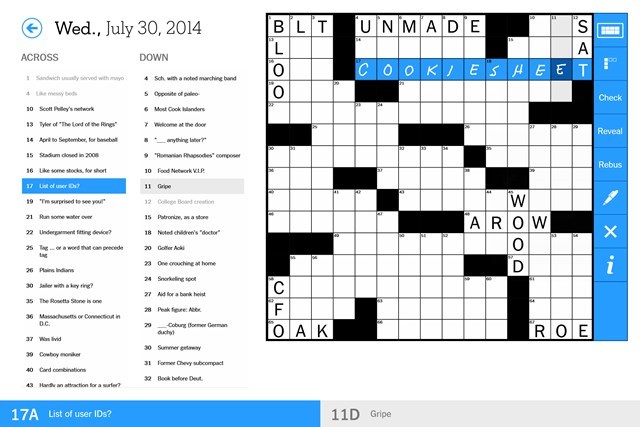 new york times crossword app windows 8
