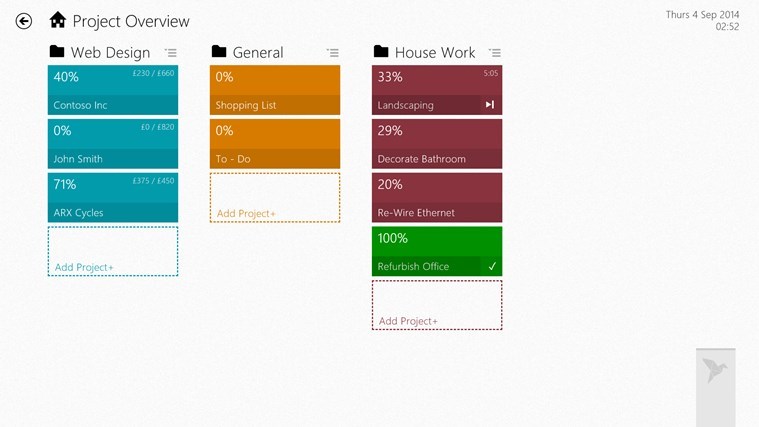 project manager time tracker windows 8