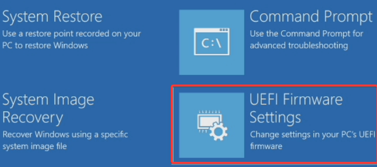 uefi firmware settings windows 10