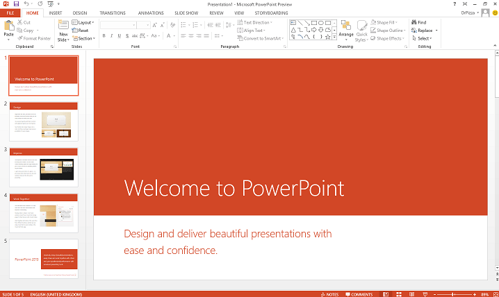Rotated images in PowerPoint 2013