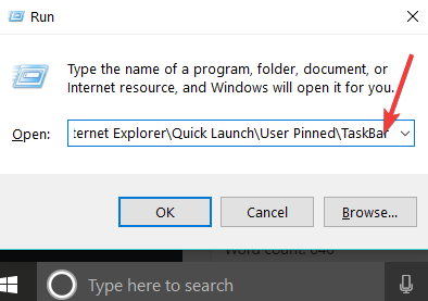 backup copy windows 10 taskbar