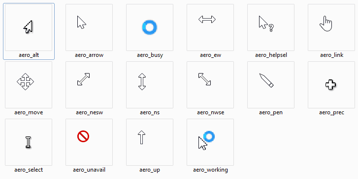 download mouse cursors for WIndows 8 and Windows 10