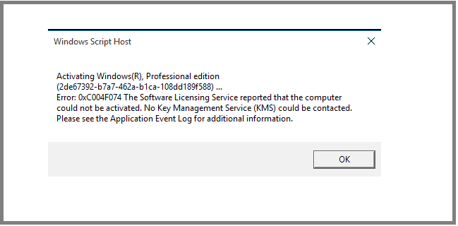 cant activate windows 10 error code 0xc004f074