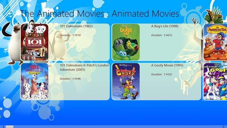 free animated movies windows 10 app