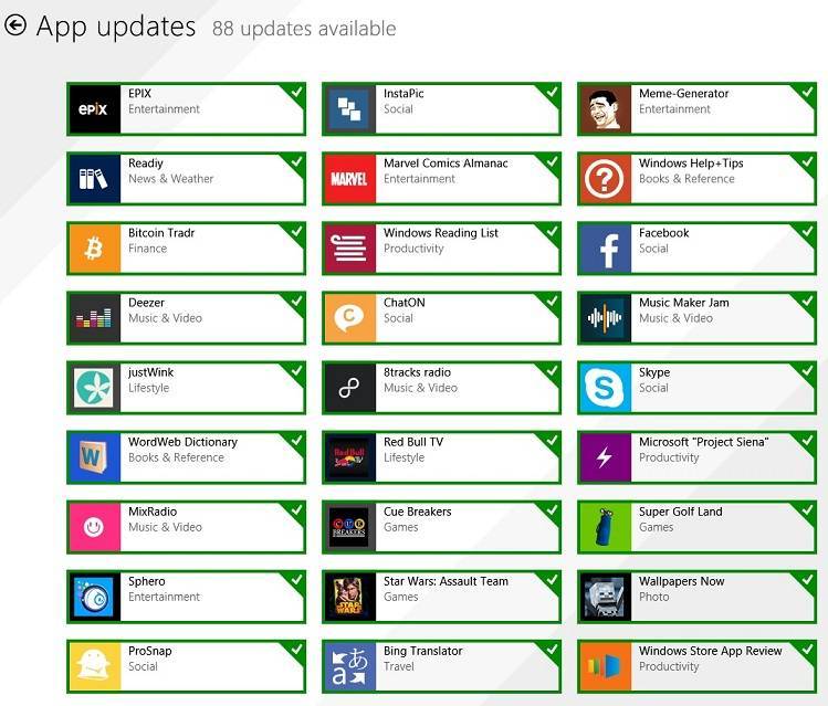 windows store apps not updating