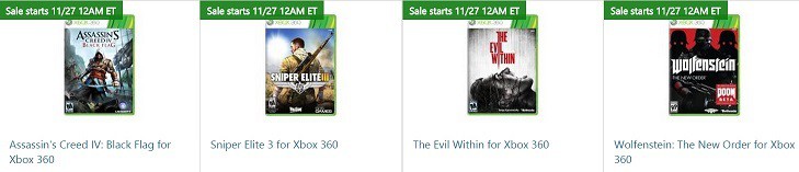 2014 Black Friday Microsoft Store Offer on Xbox 360 games