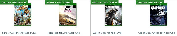 2014 Black Friday Microsoft Store Offer on Xbox One games