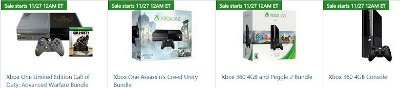 2014 Black Friday Microsoft Store Offer on Xbox bundles