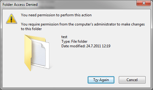 Fix unable to delete folder in WIndows 8 or WINdows 10