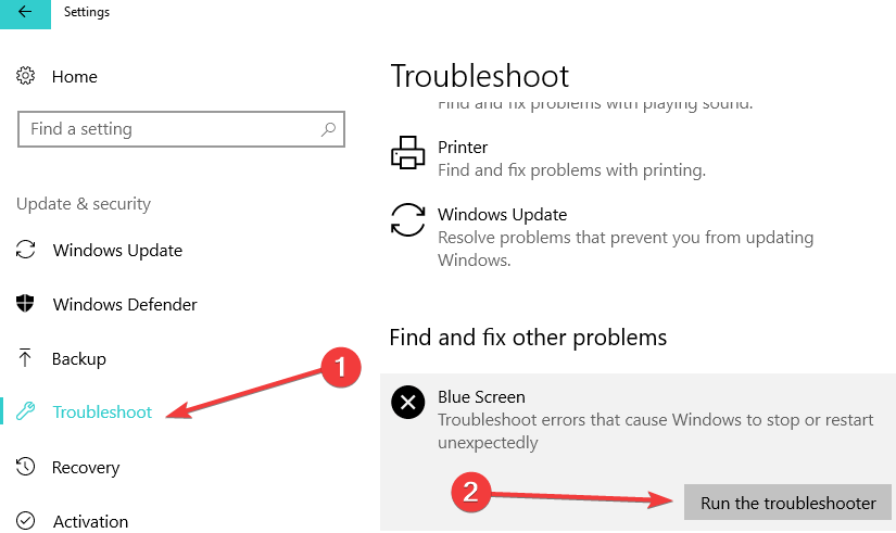 blue screen troubleshooter