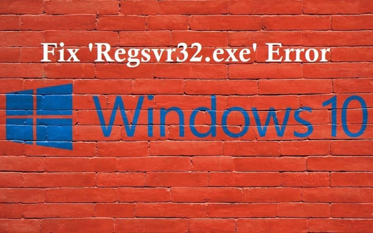 fix error regsvr32.exe image