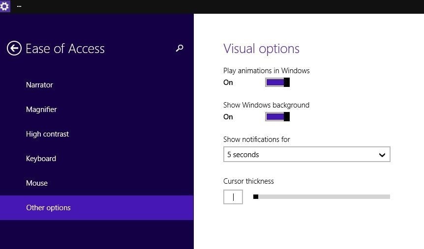 how to disable animations in Windows 10