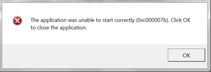 0xc00007b error Fix