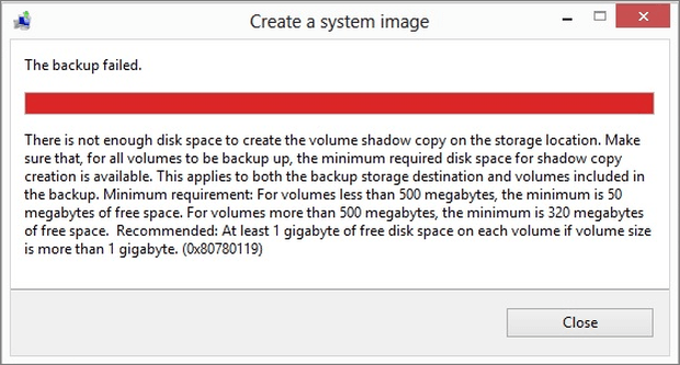 How to fix error code 0x80780119 in Windows 8, 8.1
