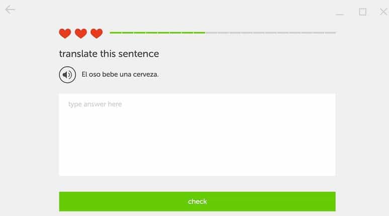 Windows 10 Duolingo App