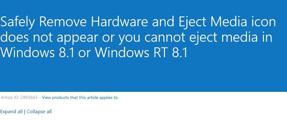 remove hardware problems windows 8.1
