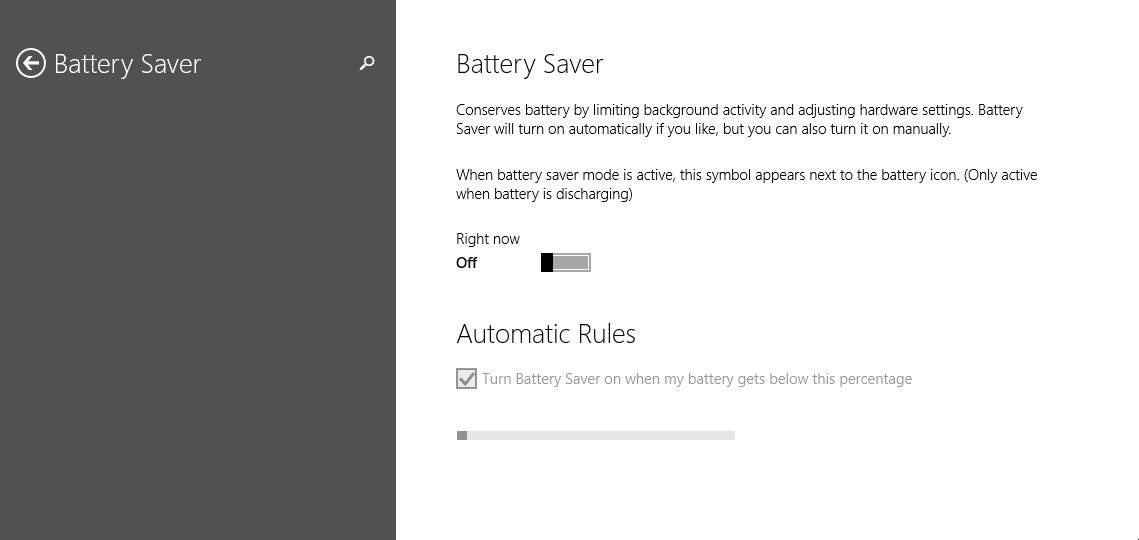 Battery Saver Windows 10