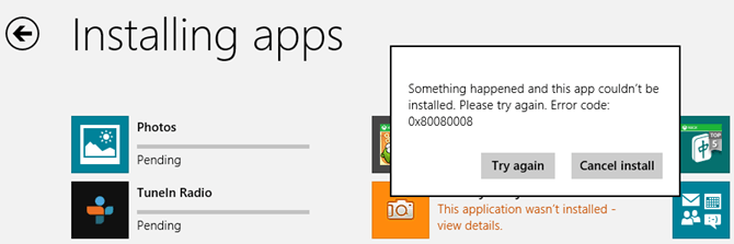 Fix Apps not installing error code x80080008 in Windows 8.1 and Windows 10