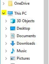 expand this pc in windows screenshot
