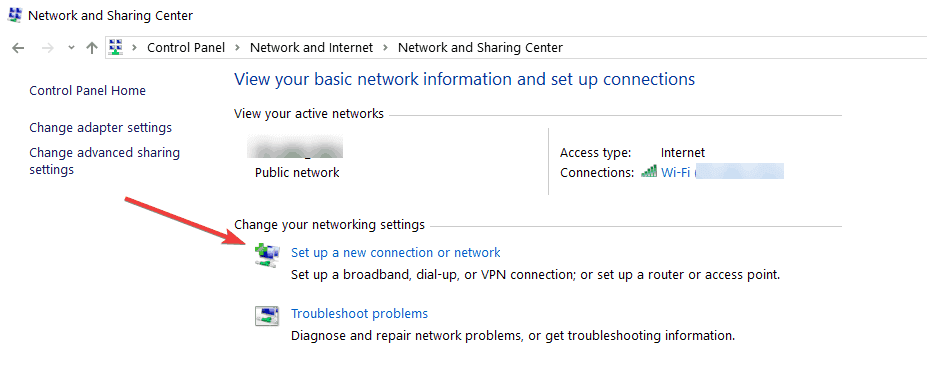 set up new connection network