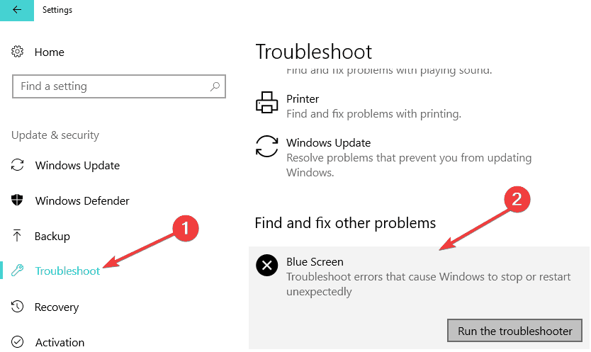 BSOD troubleshooter windows 10