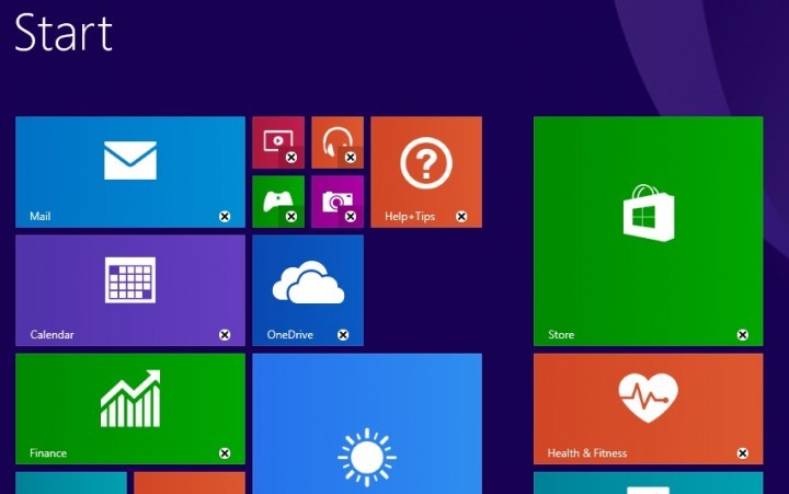 Windows 8.1 Modern Apps Show X In The Right Corner