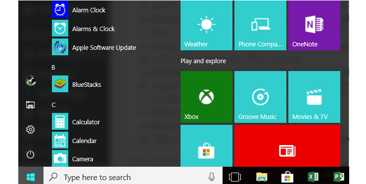 adjust start menu windows 10