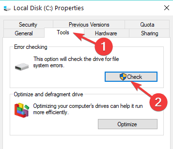 check computer drive for errors