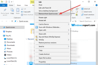 how to delete quick access files in windows 10