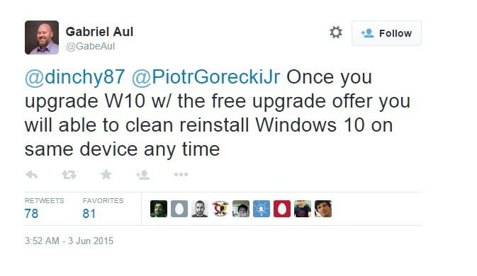 windows 10 free upgrade clean reinstall