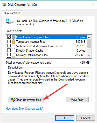 ripulire i file di sistema di Windows 10 100% di utilizzo del disco Windows 10