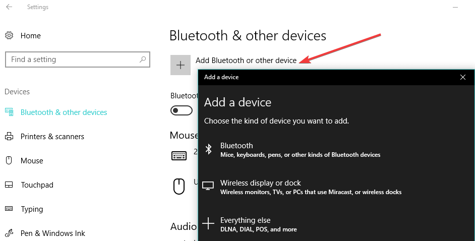 add bluetooth other device