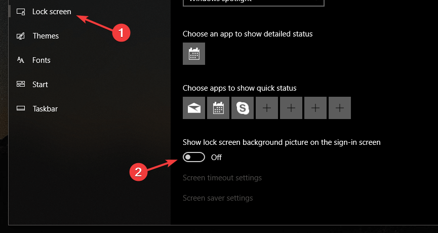 disable lock screen menu
