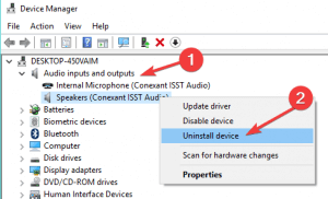 conexant audio driver windows 10