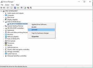 hp dvd cd rom drives not working