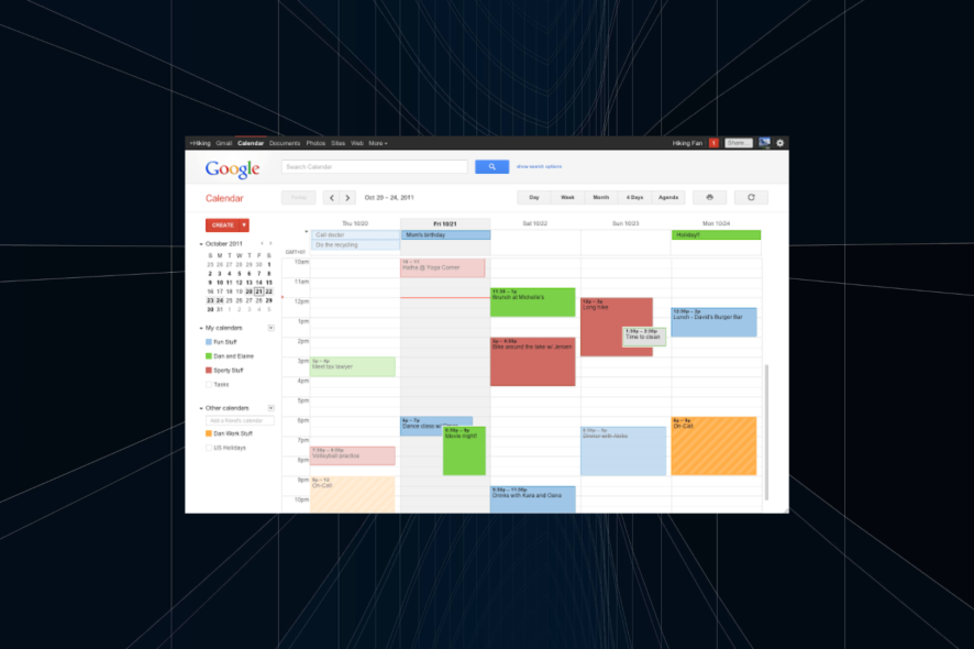 use google calendar in Windows 10