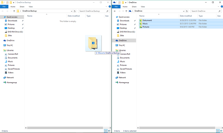 onedrive pictures problem windows 10