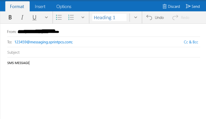 text from windows 10 example email
