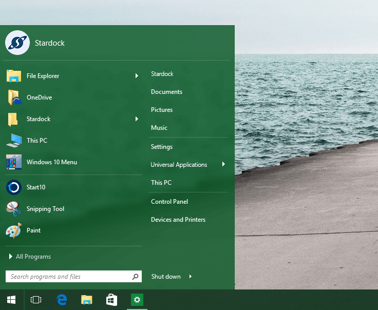 start10  windows 10 start menu personalization
