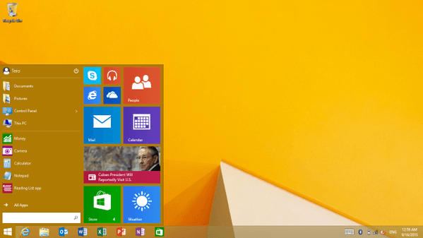 windows 8.1 rt start menu