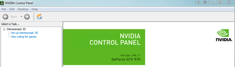 NVIDIA control panel issues