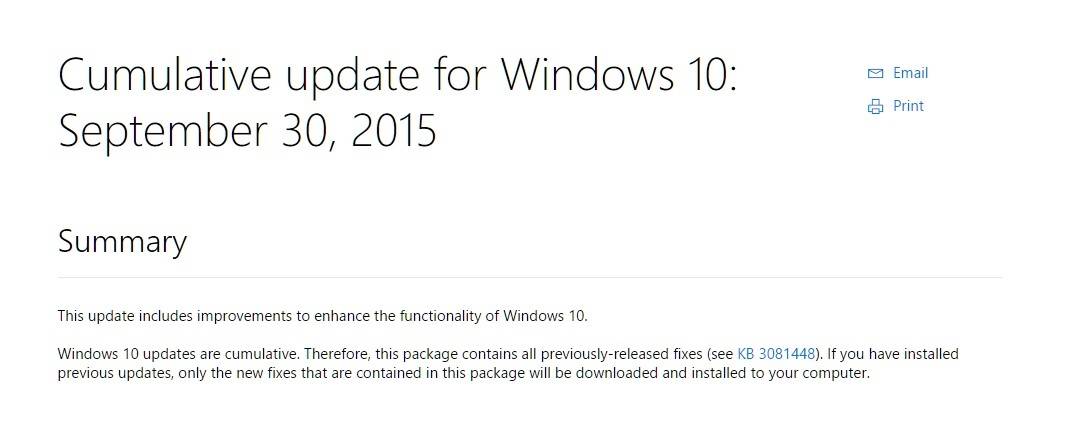 Windows 10 KB3093266 update problems