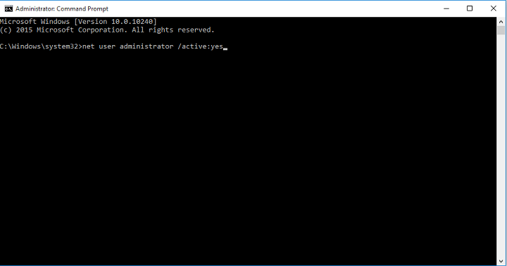 net user command prompt Corrupted user file