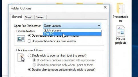 open file explorer this PC