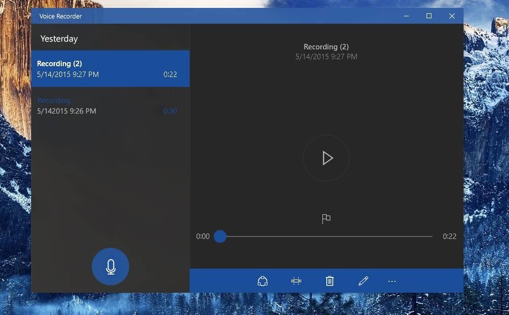 windows 10 voice recorder xbox mail calendar apps update